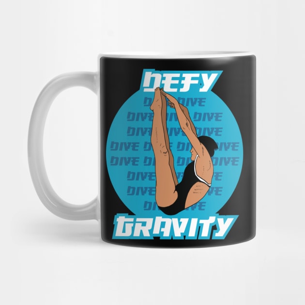 Girls Diving Defy Gravity Springboard Platform Diver by atomguy